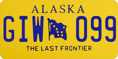 AK license plate GIW099