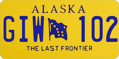 AK license plate GIW102
