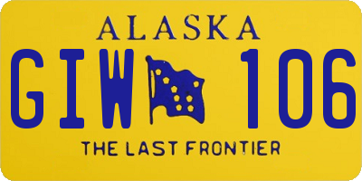 AK license plate GIW106