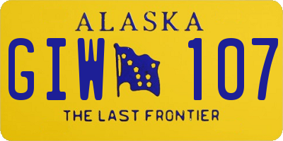 AK license plate GIW107