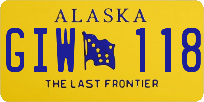 AK license plate GIW118