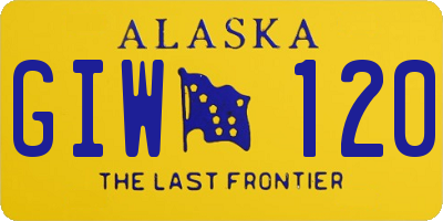 AK license plate GIW120