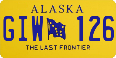AK license plate GIW126
