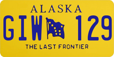 AK license plate GIW129