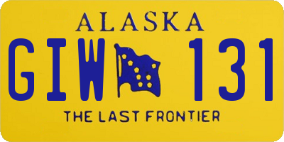 AK license plate GIW131