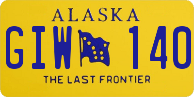 AK license plate GIW140