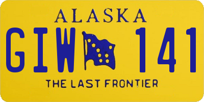 AK license plate GIW141