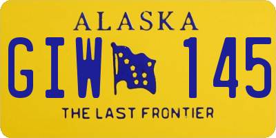 AK license plate GIW145