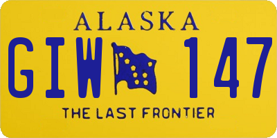 AK license plate GIW147