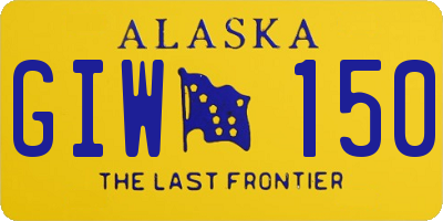 AK license plate GIW150