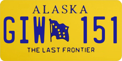 AK license plate GIW151
