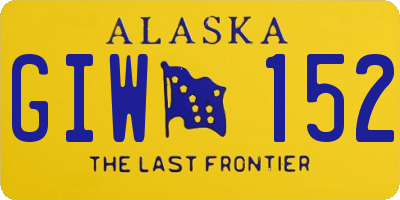 AK license plate GIW152