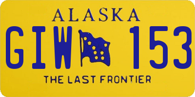 AK license plate GIW153