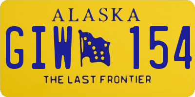 AK license plate GIW154