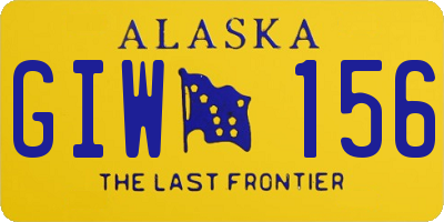 AK license plate GIW156