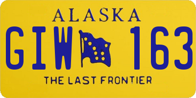 AK license plate GIW163