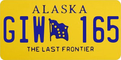 AK license plate GIW165