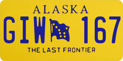 AK license plate GIW167