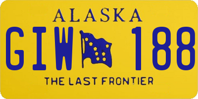AK license plate GIW188