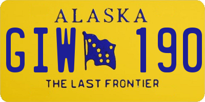 AK license plate GIW190