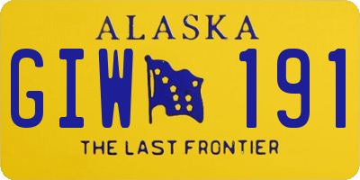 AK license plate GIW191