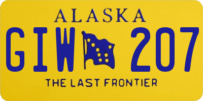AK license plate GIW207