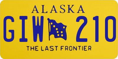 AK license plate GIW210