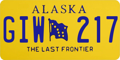 AK license plate GIW217