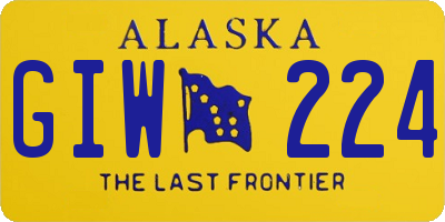 AK license plate GIW224