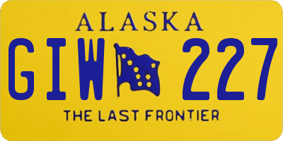 AK license plate GIW227