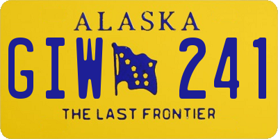 AK license plate GIW241