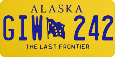 AK license plate GIW242