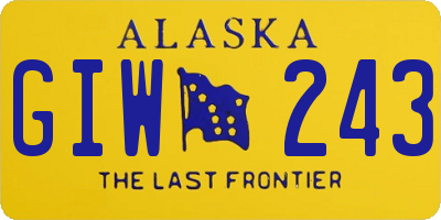 AK license plate GIW243