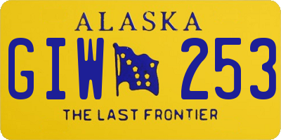 AK license plate GIW253
