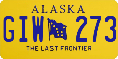 AK license plate GIW273