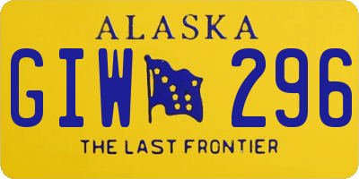 AK license plate GIW296