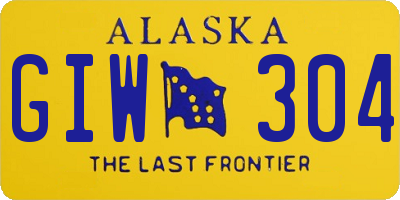 AK license plate GIW304