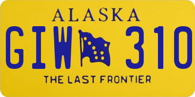 AK license plate GIW310