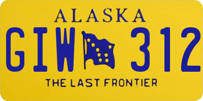 AK license plate GIW312