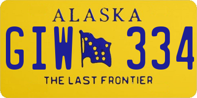 AK license plate GIW334