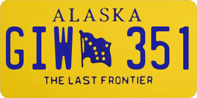 AK license plate GIW351