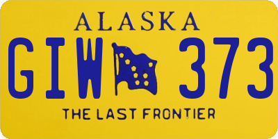 AK license plate GIW373