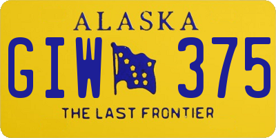 AK license plate GIW375