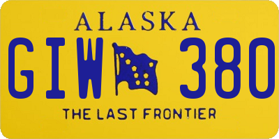 AK license plate GIW380