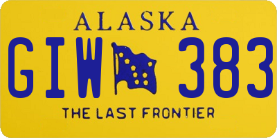 AK license plate GIW383