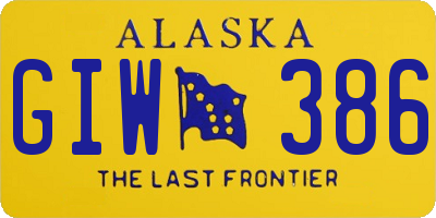 AK license plate GIW386
