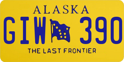 AK license plate GIW390
