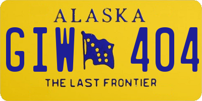 AK license plate GIW404