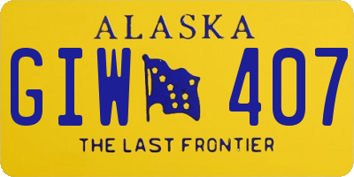 AK license plate GIW407