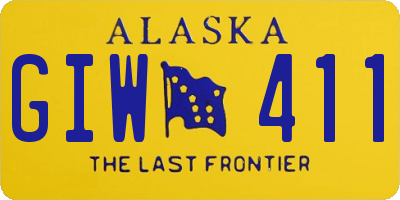AK license plate GIW411